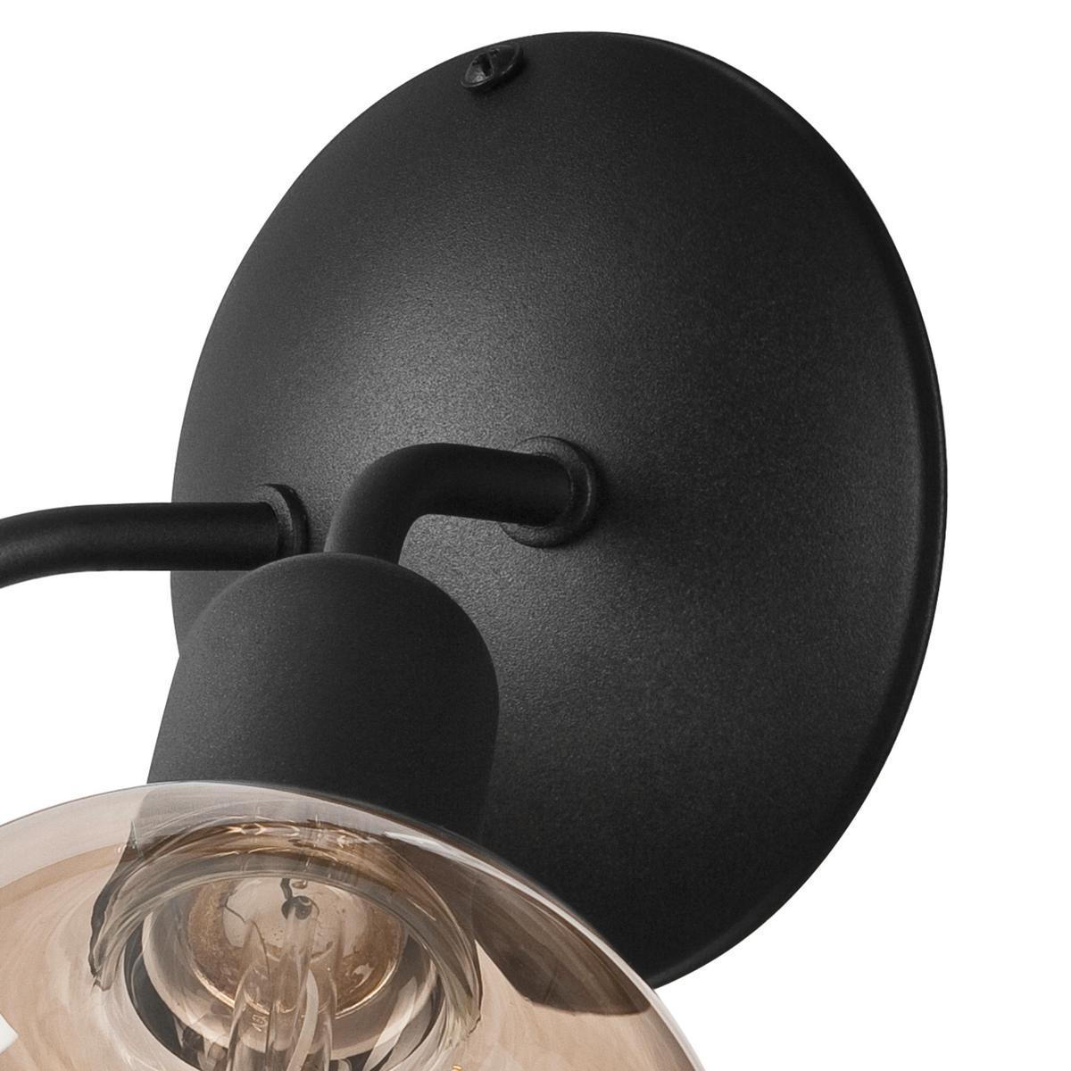 Wandleuchte 39459 Viggo - Schwarz Hochglanz, KONVENTIONELL, Metall (15/23cm)