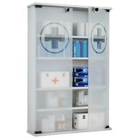 Medizinschrank Honula B: 60 Cm Weiß - Weiß, MODERN, Glas/Holzwerkstoff (60/91/17,2cm) - MID.YOU