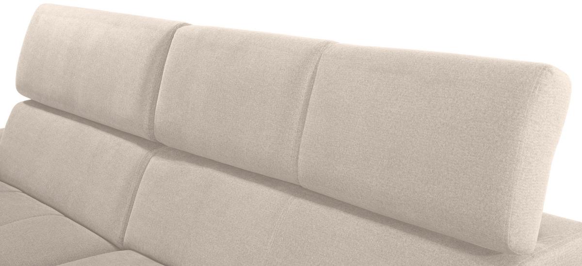 Ecksofa Perry - Beige/Silberfarben, Design, Textil (183/292cm) - Livetastic