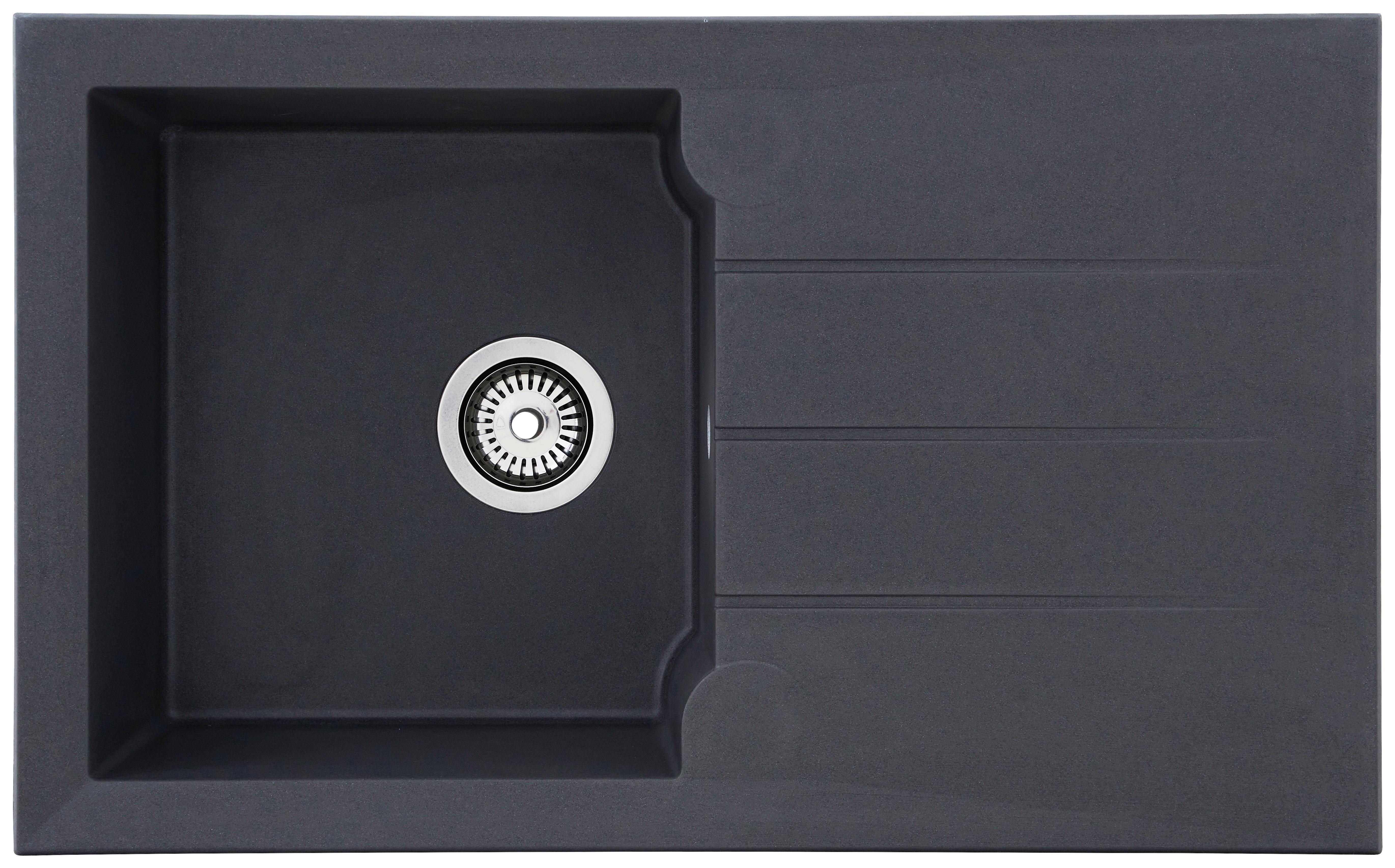 SPÜLE RESPEKTA SPÜLE ALINEO 81X50 - Dunkelgrau, Trend, Stein (81/21/50cm) - Respekta