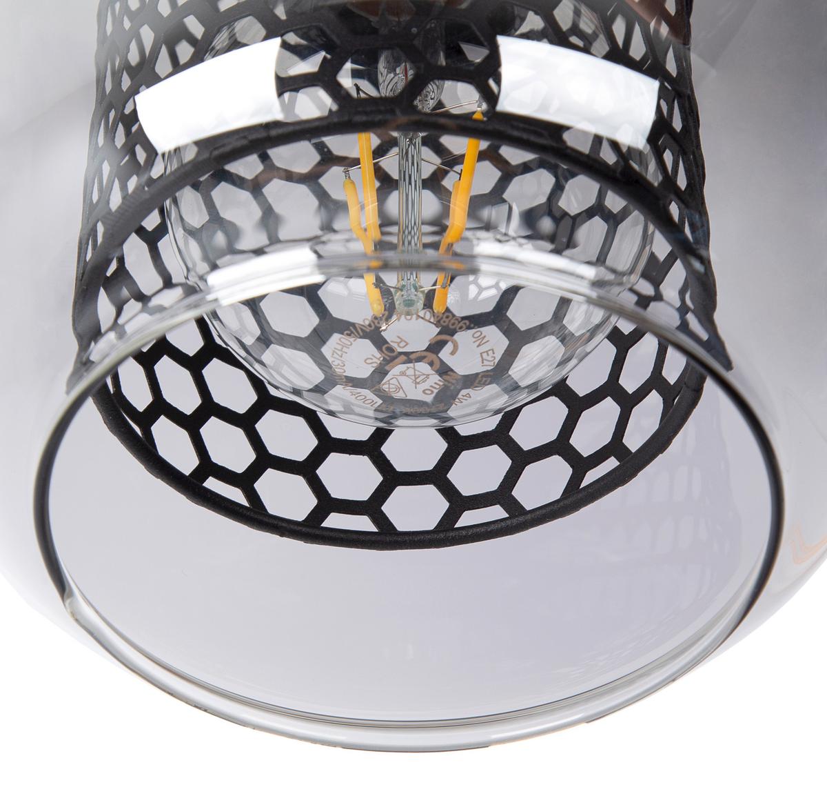 Pendelleuchte 30990408 Ando - Grau, Design, Glas (78/25/60cm) - Globo