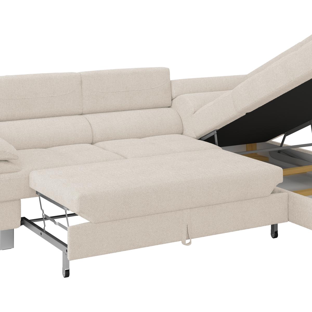 Ecksofa Savona - Perlmutt, MODERN, Textil (270/230cm) - Ondega