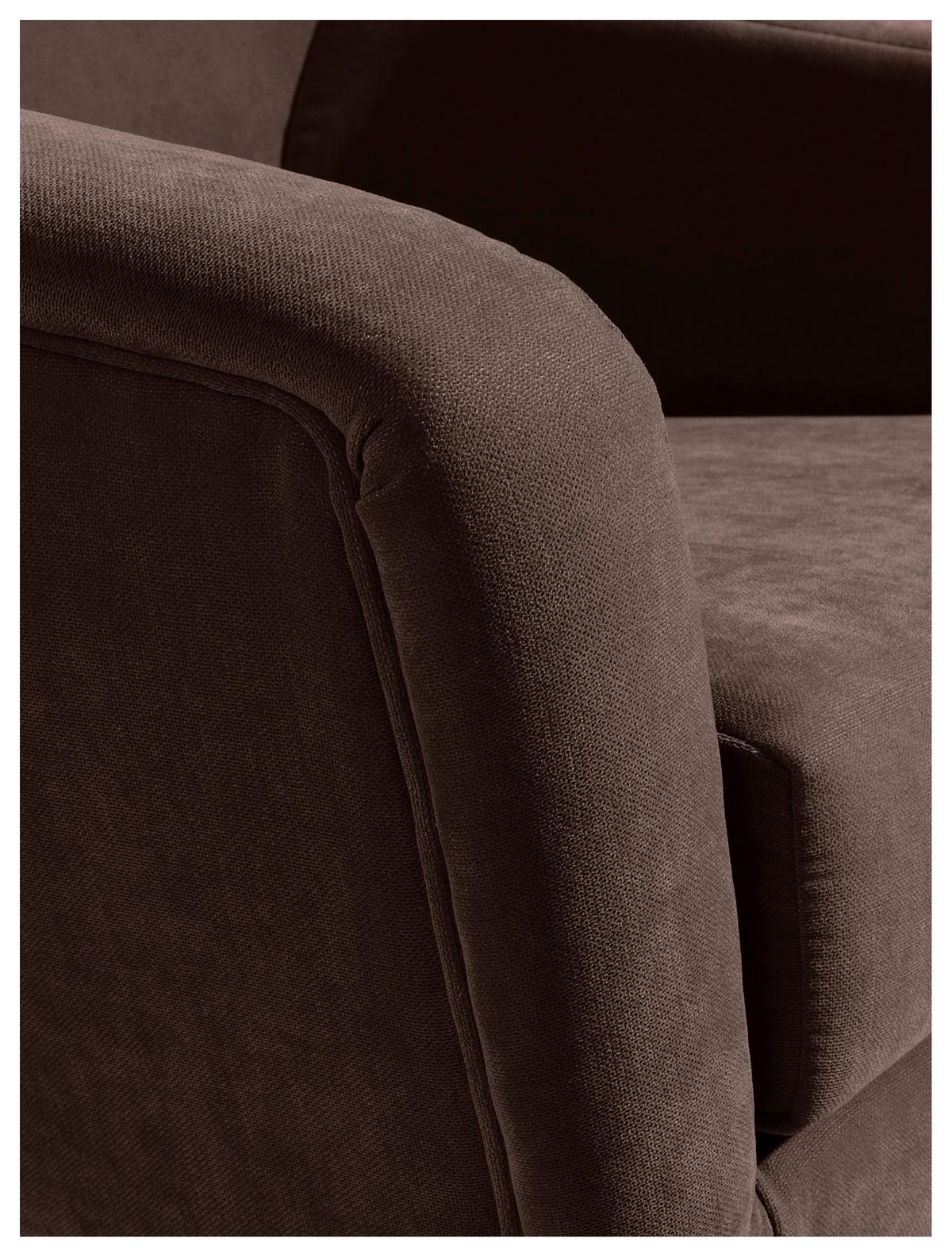 Polstersessel Mit Armlehnen Alegro Velours Braun - Buchefarben/Braun, Design, Textil (67/81/71cm) - Max Winzer