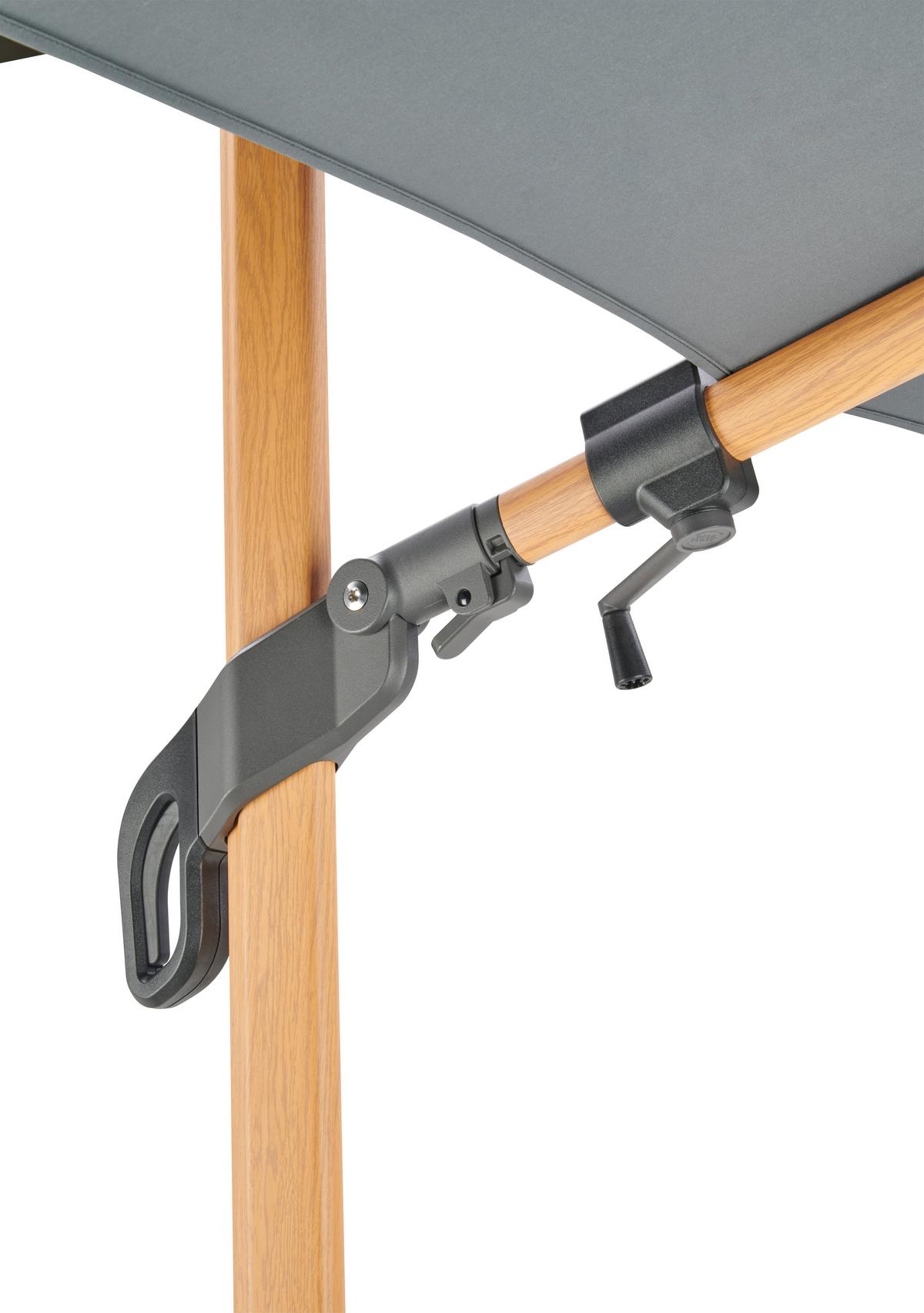 Ampelschirm Luxor Bht: 300x400x270 Cm Anthrazit - Taupe/Anthrazit, MODERN, Textil/Metall (300/400/270cm) - Beldano