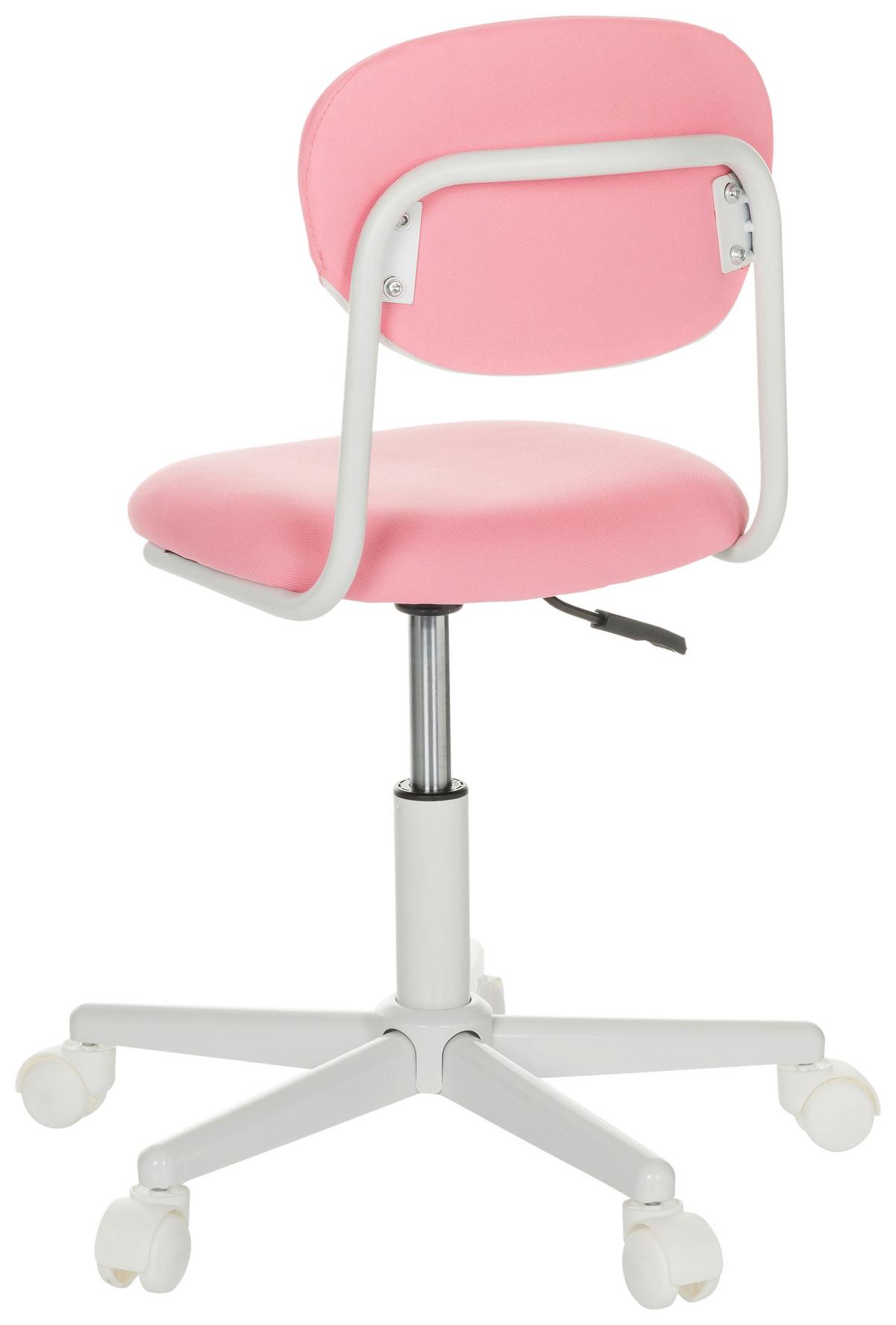 Jugenddrehstuhl Kiddy Base I - Pink/Weiß, Basics, Kunststoff/Textil (60/72-83/60cm) - MID.YOU