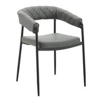 Stolička LANI zelená - čierna/sivá, Modern, kov/drevo (55/76/57cm) - Bessagi Home