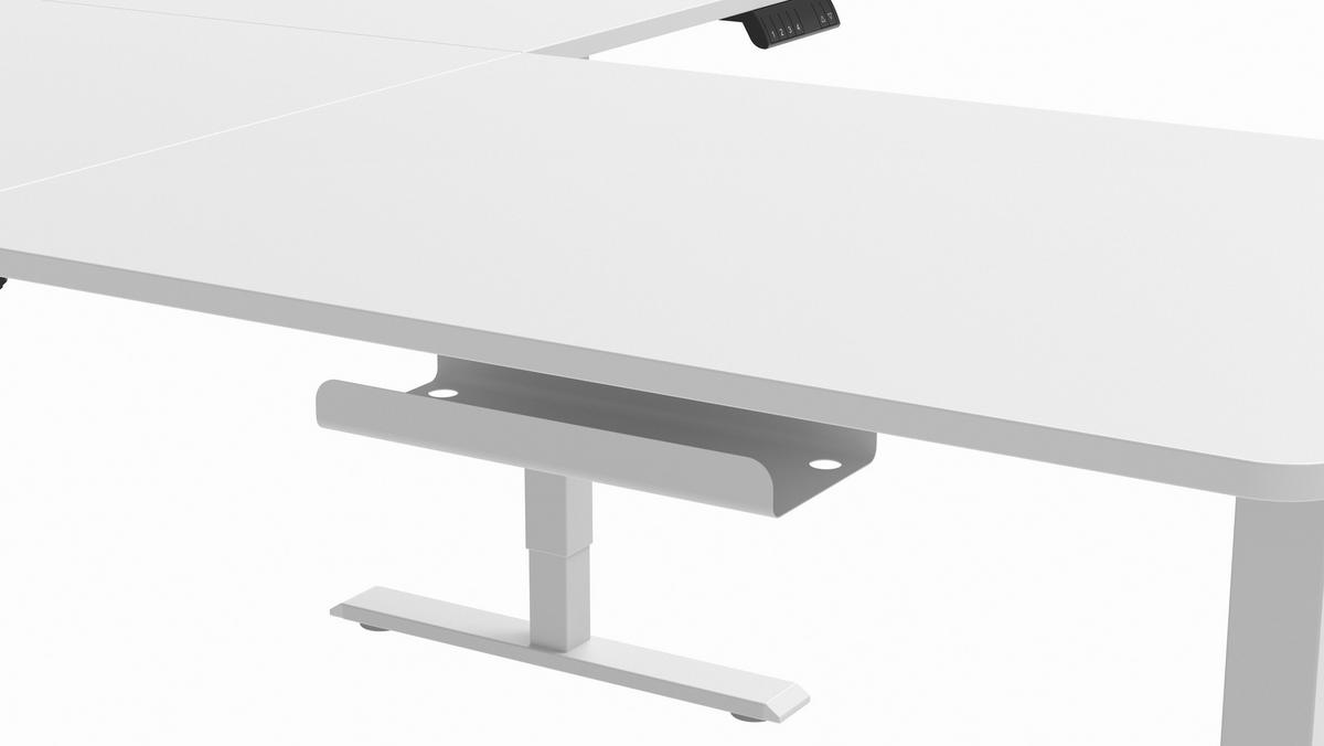 Eckschreibtisch Nimi Weiß B: 160cm - Weiß, MODERN, Holzwerkstoff/Kunststoff (160/140/72-117cm) - Livetastic