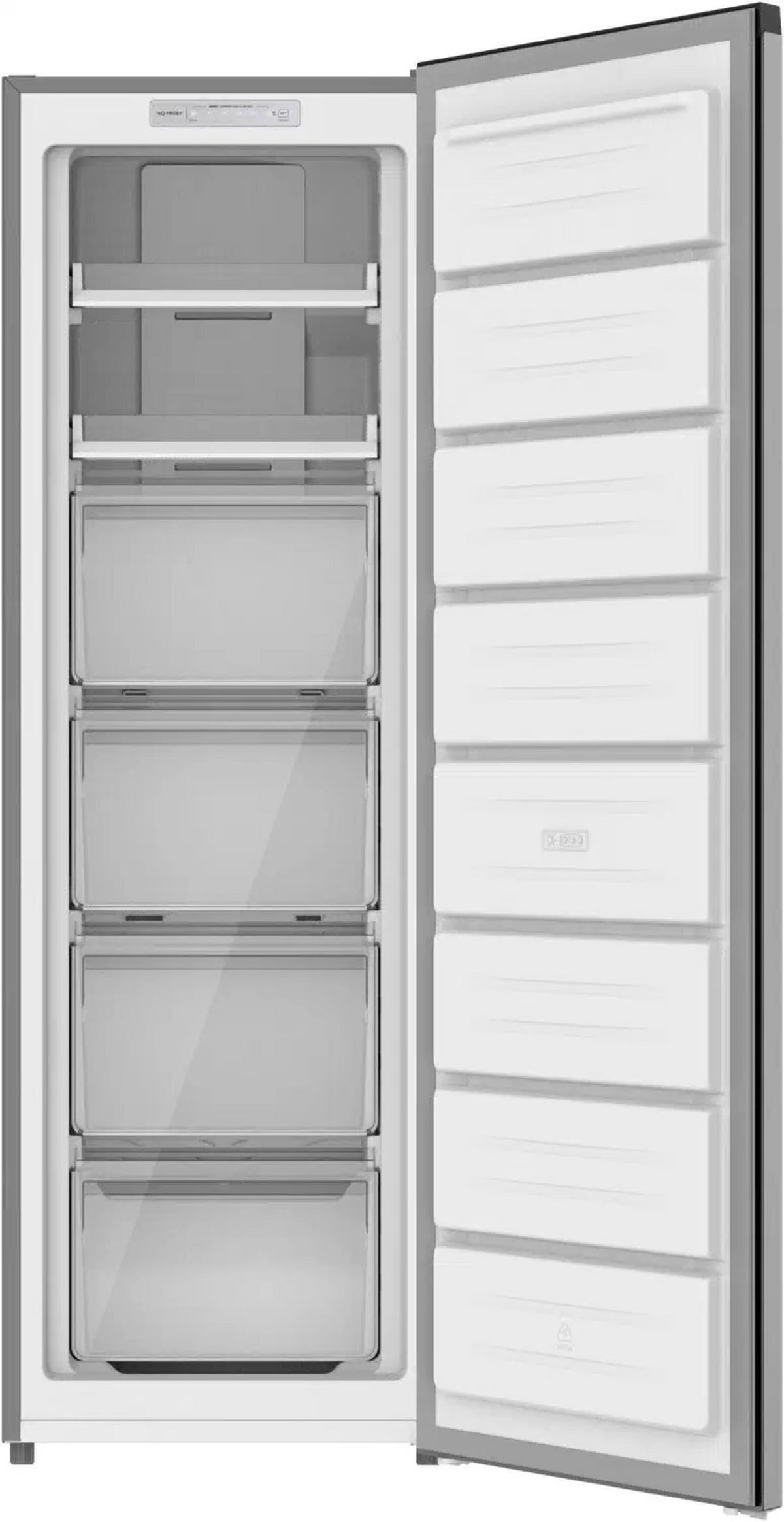 Gefrierschrank Nabo Silberfarben 54x168 cm 204 L Freistehend - Silberfarben, Basics, Glas/Kunststoff (54/168/59cm) - Nabo