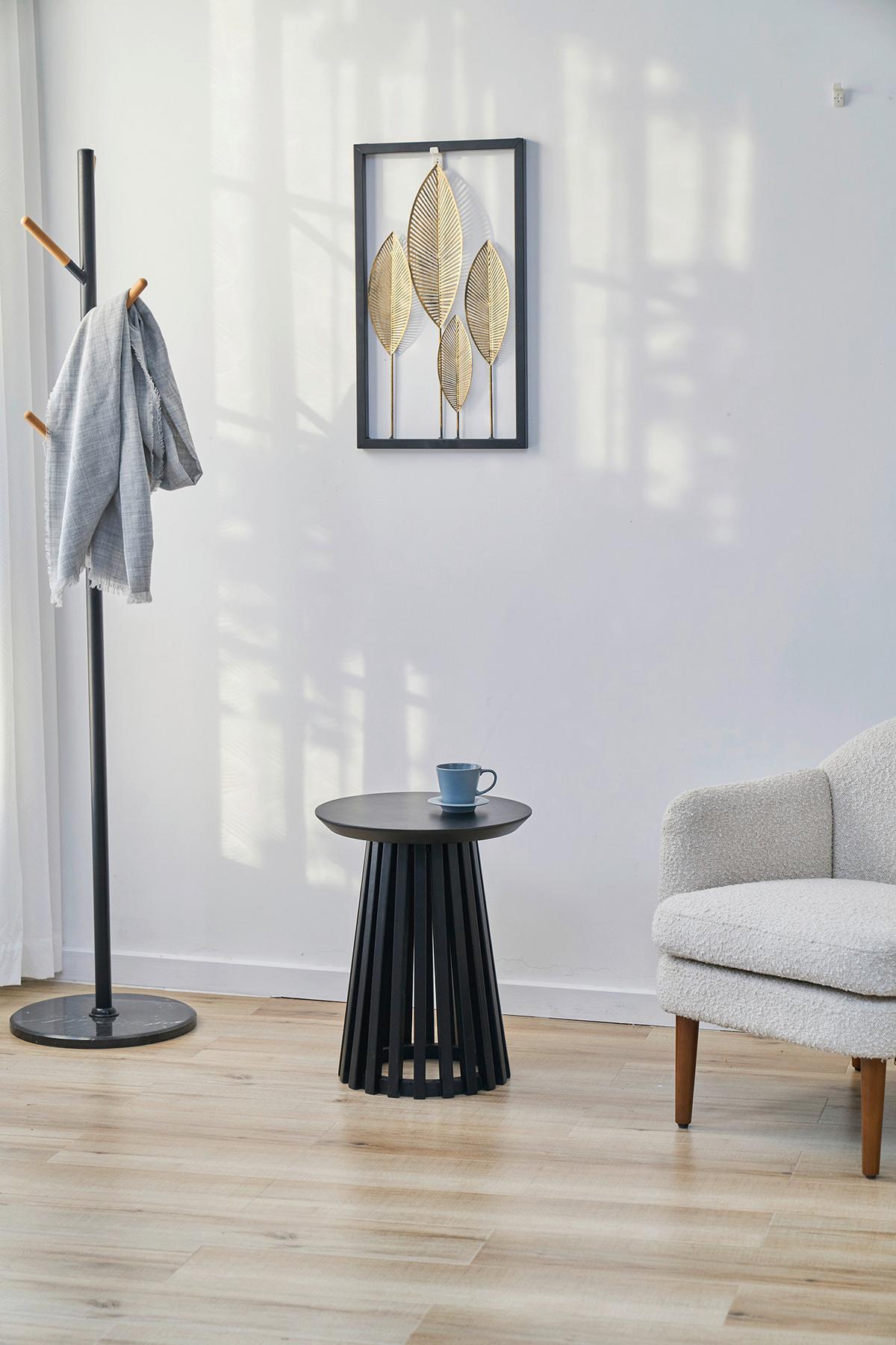 Beistelltisch Schwarz B: 40 cm - Schwarz, Design, Holz (40/40/50cm) - MID.YOU