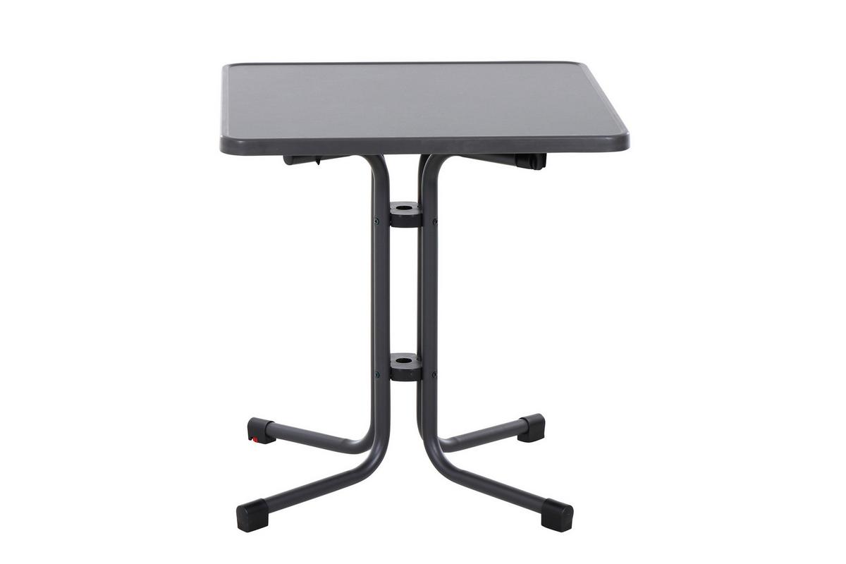 Gartentisch Klappbar Stahl, Holzwerkstoff L: 70 Cm - Anthrazit, KONVENTIONELL, Holzwerkstoff/Metall (70/70/71cm) - Siena Garden