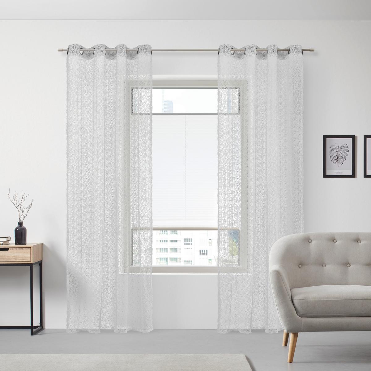 ZÁVES S OČKAMI Astrid, 140/245 cm - strieborná, Modern (140/245cm) - Modern Living