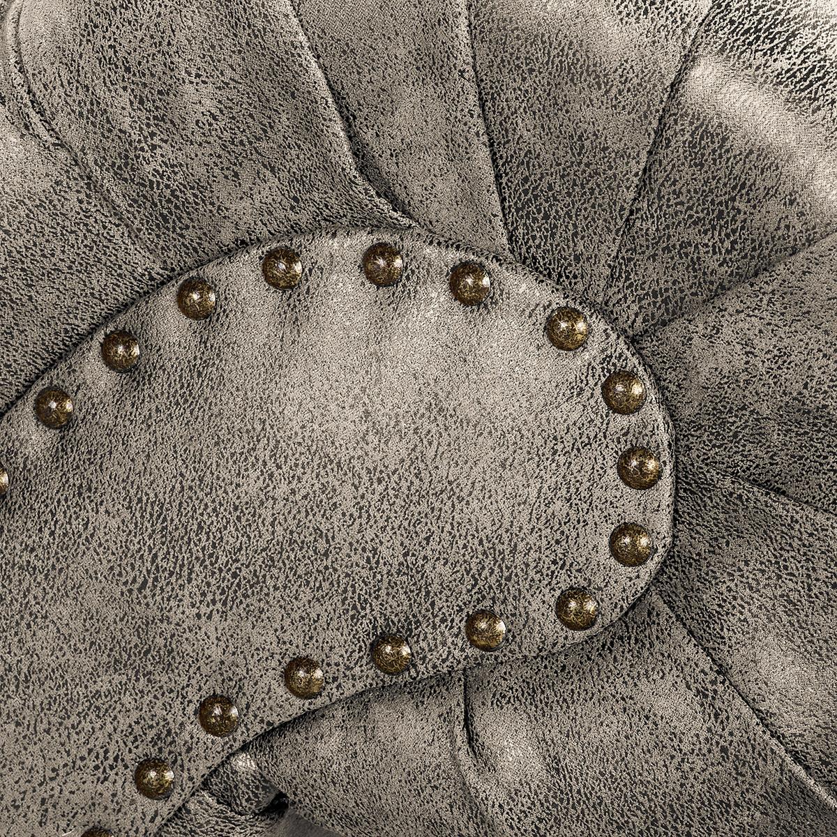 Récamiere Pako Hellgrau B: 185cm - Hellgrau/Braun, Design, Textil (185/93/75cm) - Livetastic