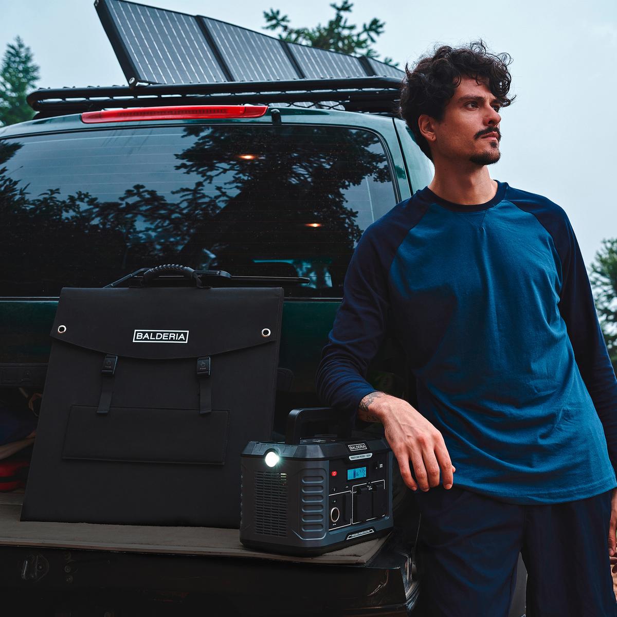 Solarpanel Balderia Solarboard - Schwarz, Trend, Kunststoff/Textil (161,5/52/2,5cm)