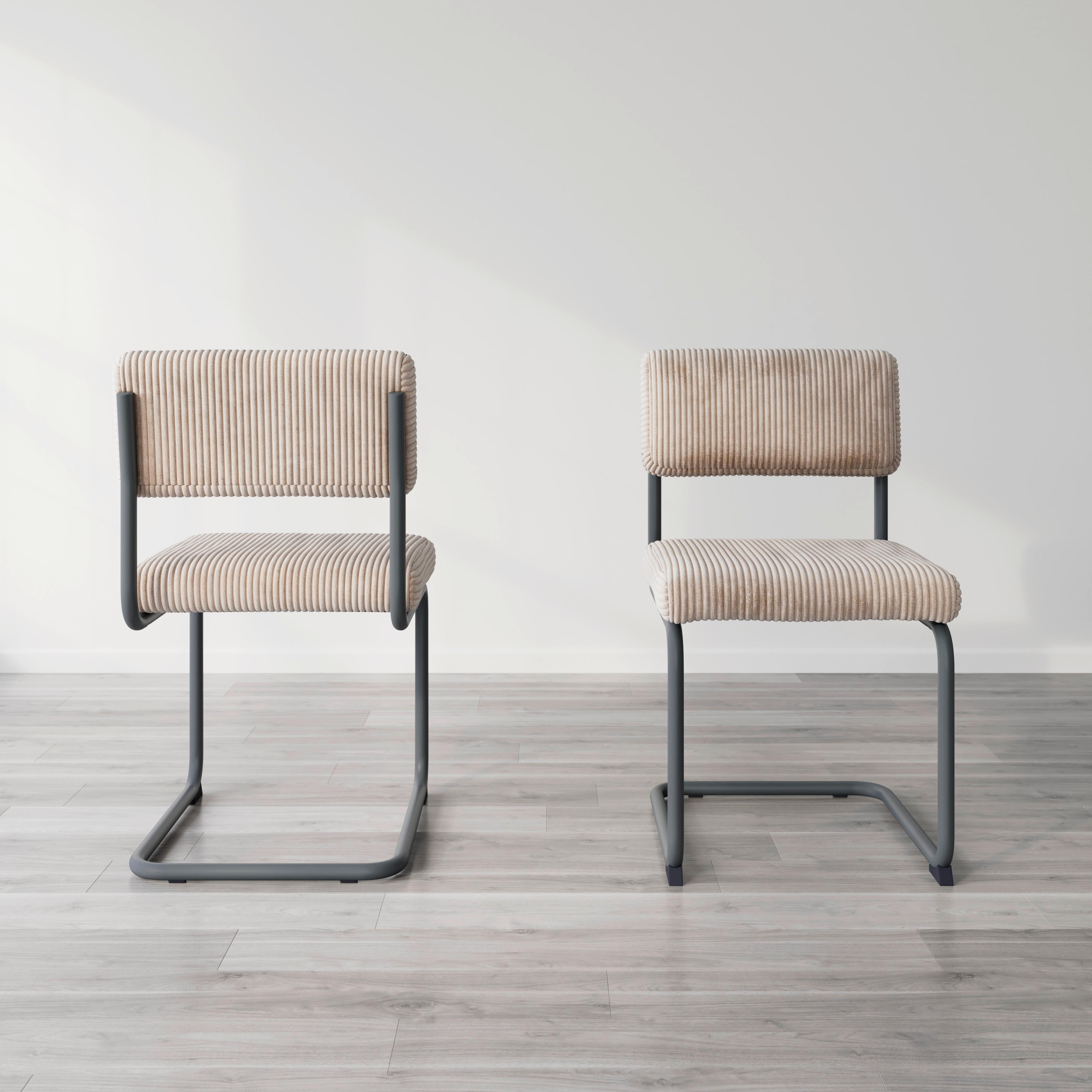 HOUPACÍ ŽIDLE ALFREDO - černá/světle šedá, Moderní, kov/dřevo (47/86/56cm) - Bessagi Home
