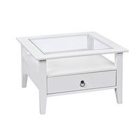 Konferenční stolek PROVENCE PROVENCE -PO- - bílá, Lifestyle, dřevo/sklo (75/75/45cm) - MID.YOU