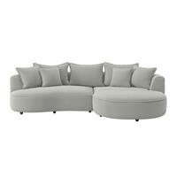 Ecksofa Levi - Jadegrün/Schwarz, MODERN, Textil (287/168cm)