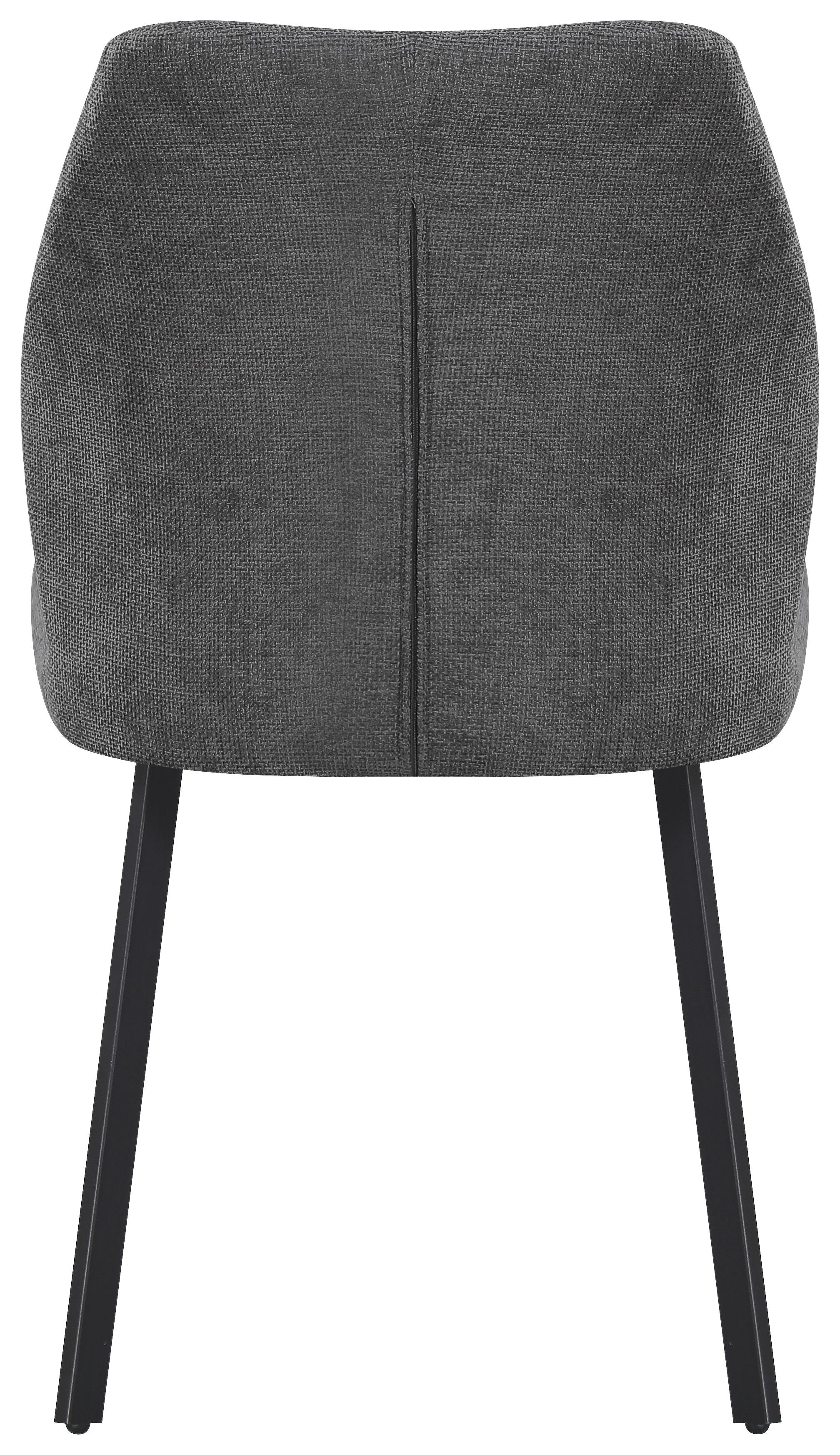 Tischgruppe Perth 5-Teilig Dunkelgrau, B: 140 cm - Dunkelgrau, KONVENTIONELL, Textil/Stein (140/48/76/89/90/62cm) - MID.YOU