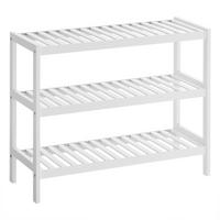 Regál na boty, bambus - bílá, Trend, dřevo (70/55/26cm) - Boxxx