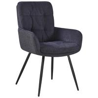 ŽIDLE S PODRUČKAMI NOVA - šedá/černá, Moderní, kov/textil (61/89/67cm) - Premium Living