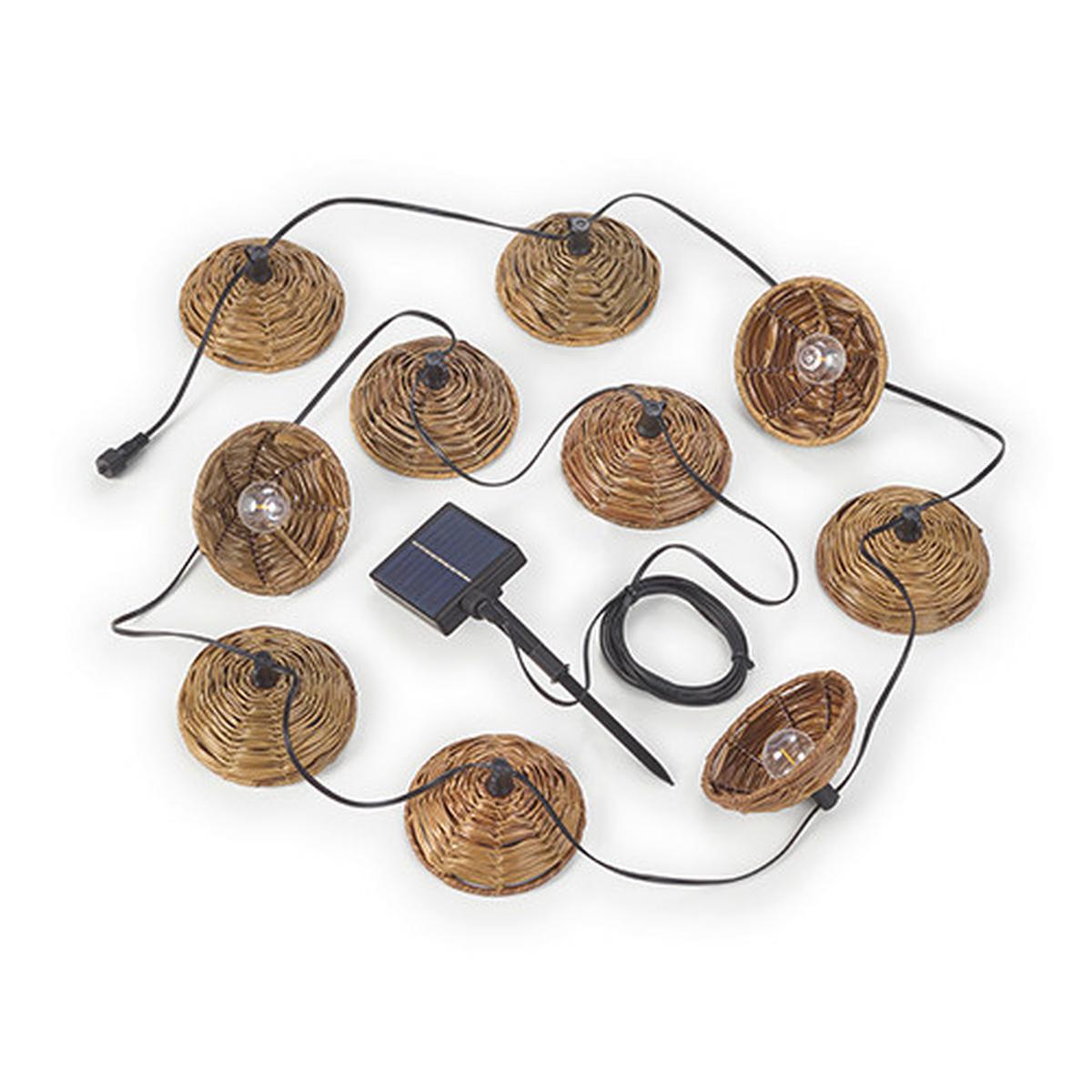 Lichterkette Mood Braun Schwarz B: 570 Cm - Schwarz/Braun, LIFESTYLE, Kunststoff (570cm)