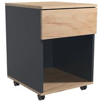 Rollcontainer Anthrazit/ Eiche Dekor Dalrosa 39x55x45cm - Honigeiche/Anthrazit, MODERN, Holzwerkstoff/Kunststoff (39/55/45cm) - MID.YOU