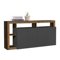 Komód Dallas 4 184/93 Cm - antracit, Konventionell, faalapú anyag (184/93/42cm)