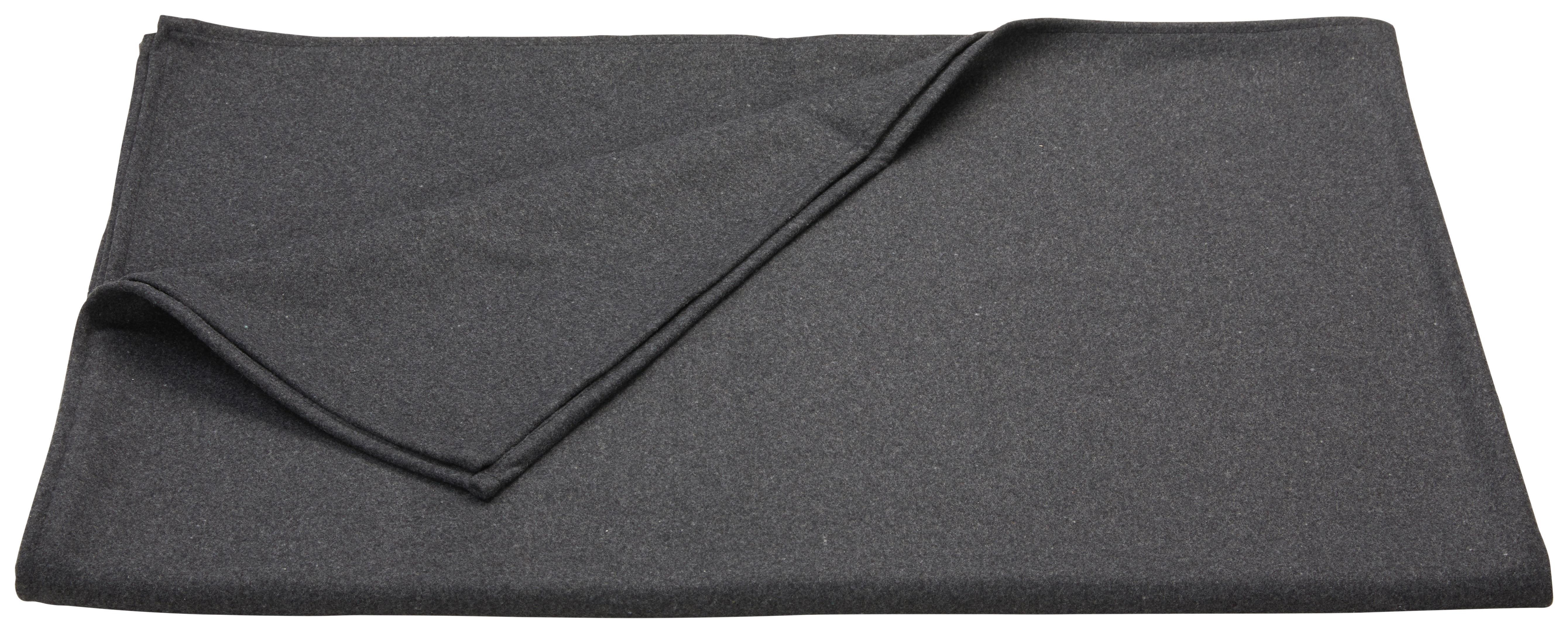 Kuscheldecke Stockholm - Anthrazit, MODERN, Textil (145/200cm) - Luca Bessoni