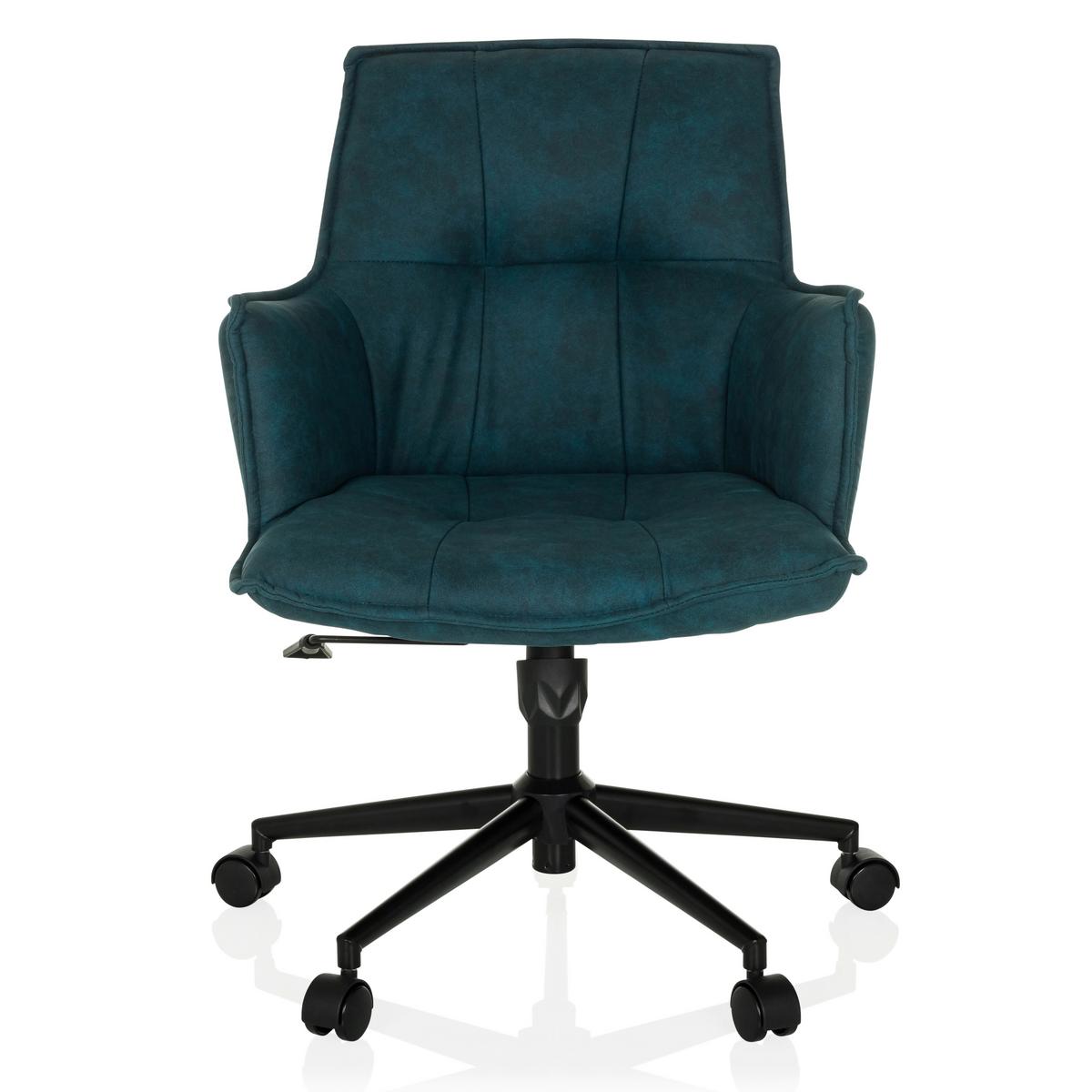 Drehstuhl Solao Life Dunkelblau B: 54 cm - Schwarz/Dunkelblau, MODERN, Kunststoff/Textil (54/85/70cm) - MID.YOU