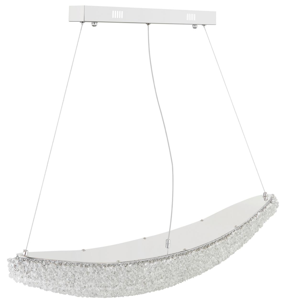 ZÁVĚSNÉ LED SVÍTIDLO KRISTALLA - čiré/barvy chromu, Design, kov/sklo (105/19/120cm) - Globo