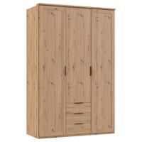 Drehtürenschrank Nadja Eiche Dekor B: 135 cm - Eiche Artisan, KONVENTIONELL, Holzwerkstoff (135/210/58cm) - MID.YOU