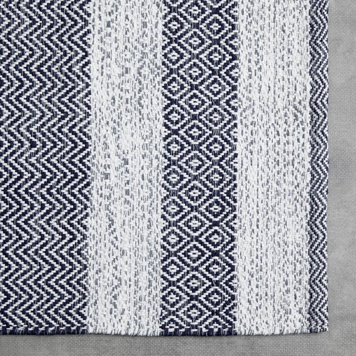 Ručně tkaný koberec ELISA, š/d: 60/120cm - bílá/tmavě šedá, Moderní, textil (60/120cm) - Modern Living