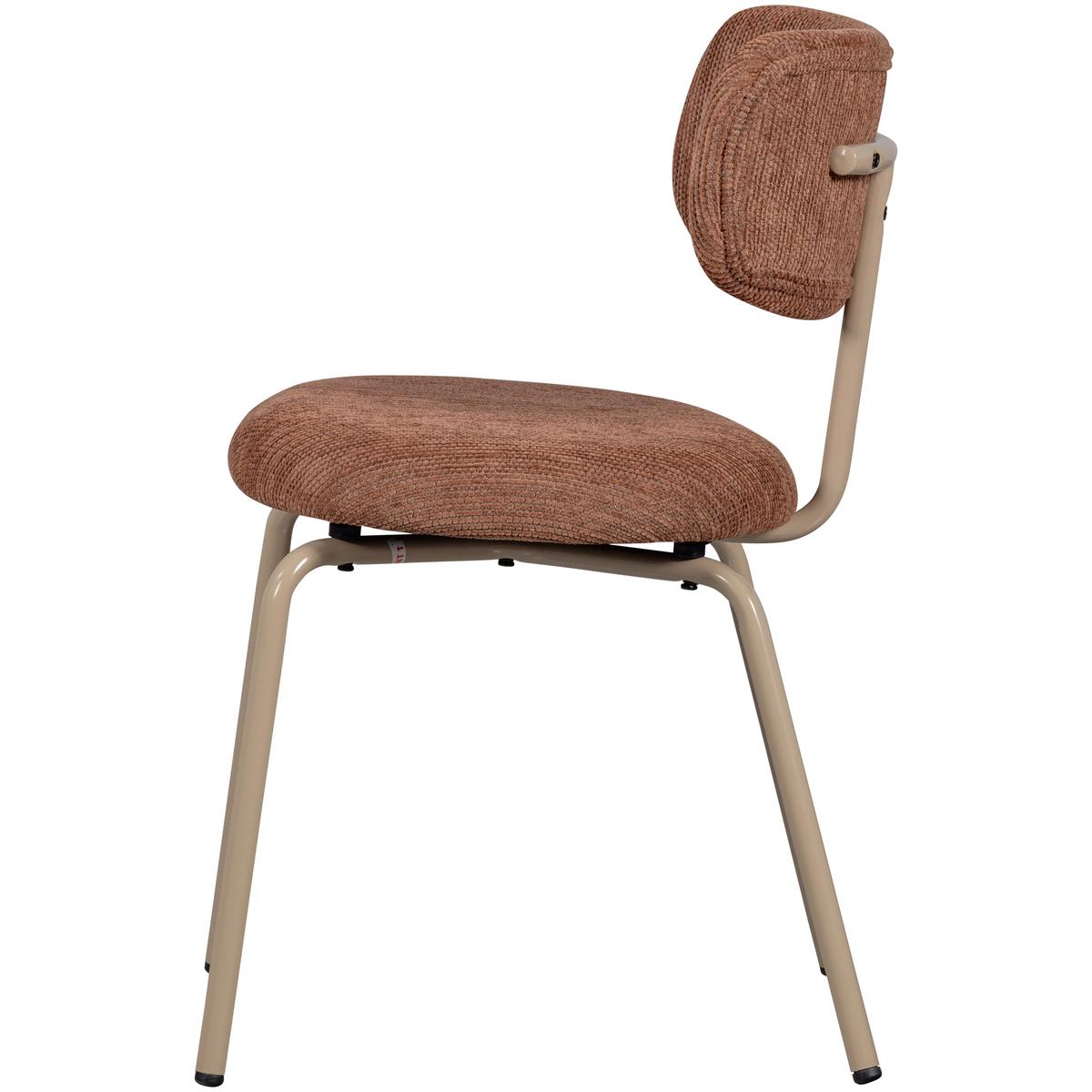 Stuhl-Set Travis Braun/Beige B: 48cm - Beige/Braun, MODERN, Textil/Metall (48/75/53cm) - Livetastic