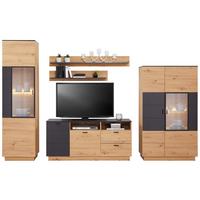 Wohnkombination Modern 5 Tlg. Tonale 6, Eiche Dekor/grau - MODERN (296,3/207,6/40cm)