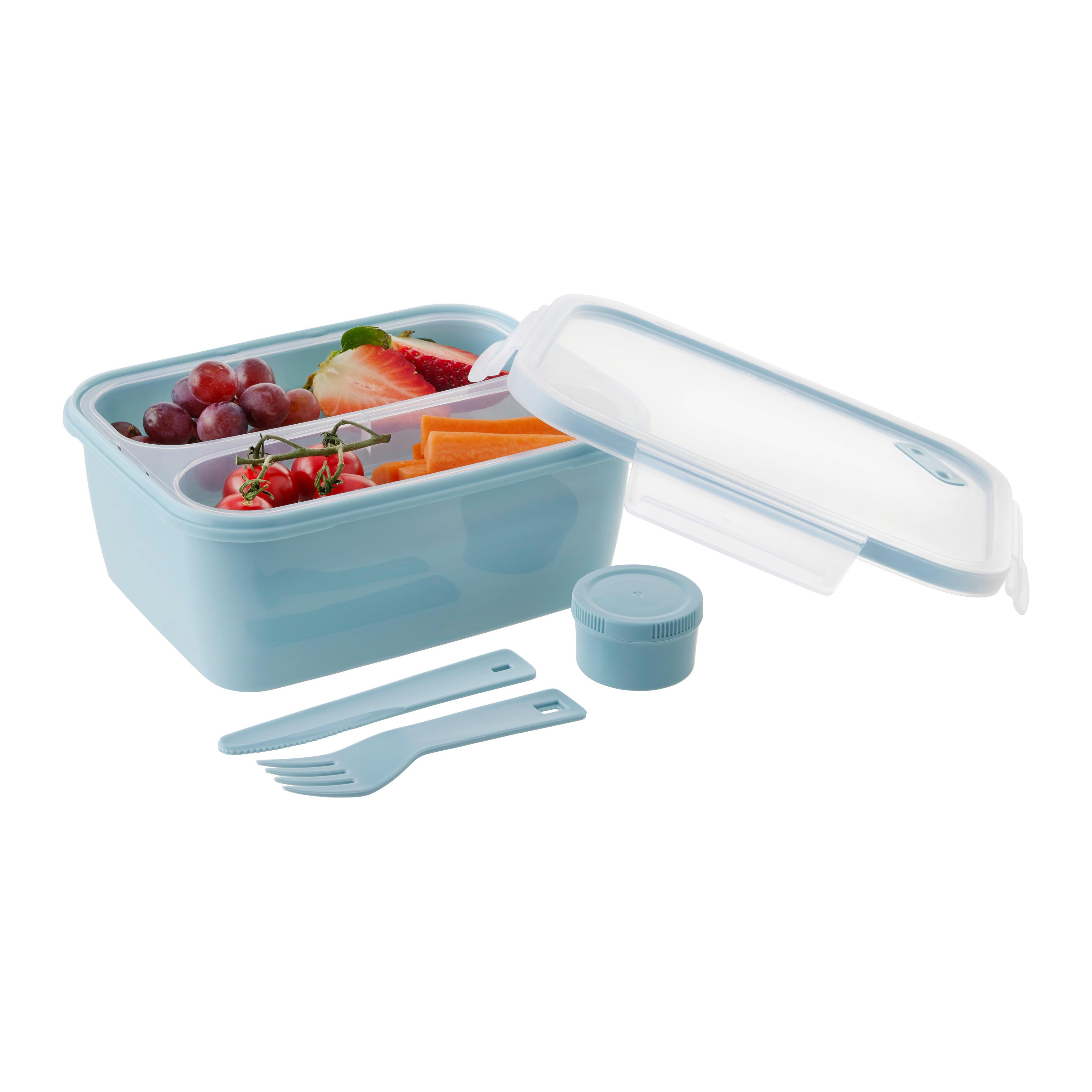 Obedár RIZZI - priehľadné/pastelová modrá, Konventionell, plast (21/16,5/8,8cm) - Mömax