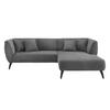 Ecksofa Colori Grau S: 264/160 Cm - Schwarz/Grau, MODERN, Holz/Textil (264/160cm) - MID.YOU