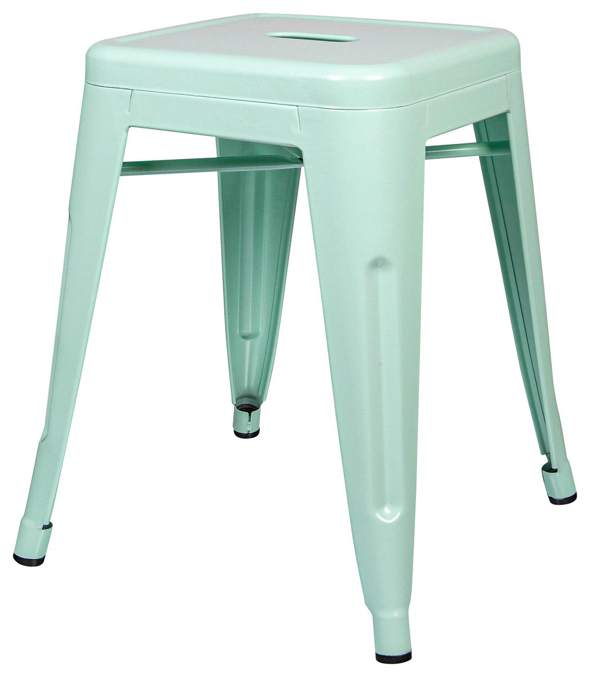 Hocker Vantaggio Brush Stahl Pastellgrün H: 46 Cm Stapelbar - Pastellgrün, Basics, Metall (39/46/39cm) - MID.YOU