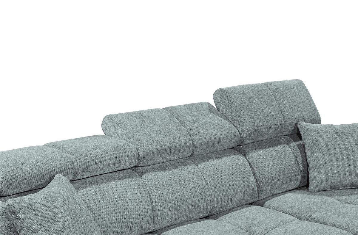 Ecksofa Sydney Hellblau S: 268/172 Cm - Schwarz/Hellblau, KONVENTIONELL, Textil (268/172cm) - MID.YOU