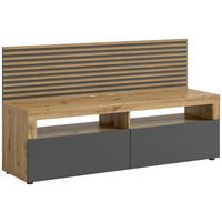 NÍZKA KOMODA OKAI - antracitová, Konventionell, kompozitné drevo/plast (160/90/45cm) - MID.YOU
