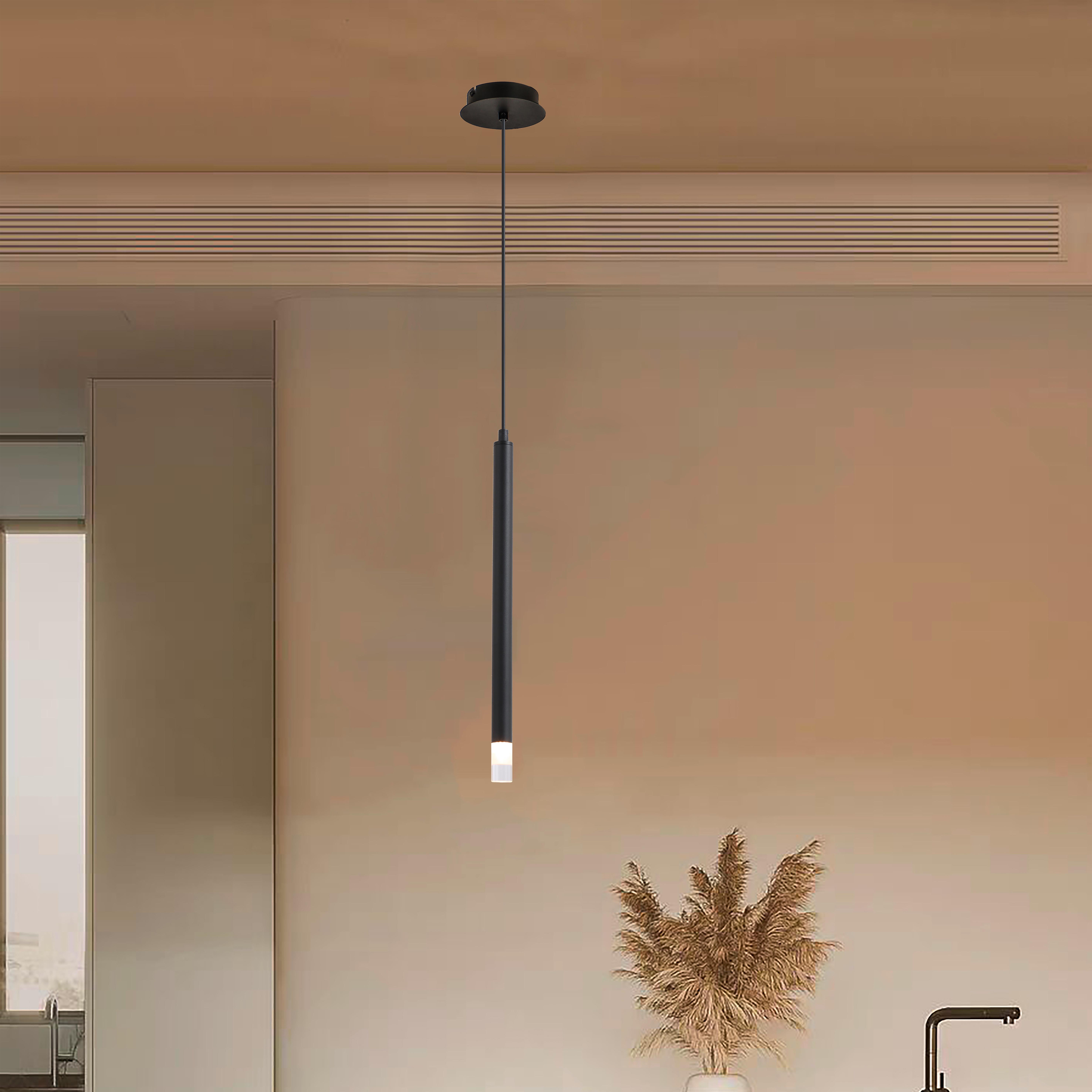 ZÁVĚSNÉ SVÍTIDLO SIMPL - černá/čiré, Moderní, kov/plast (12cm) - Mömax