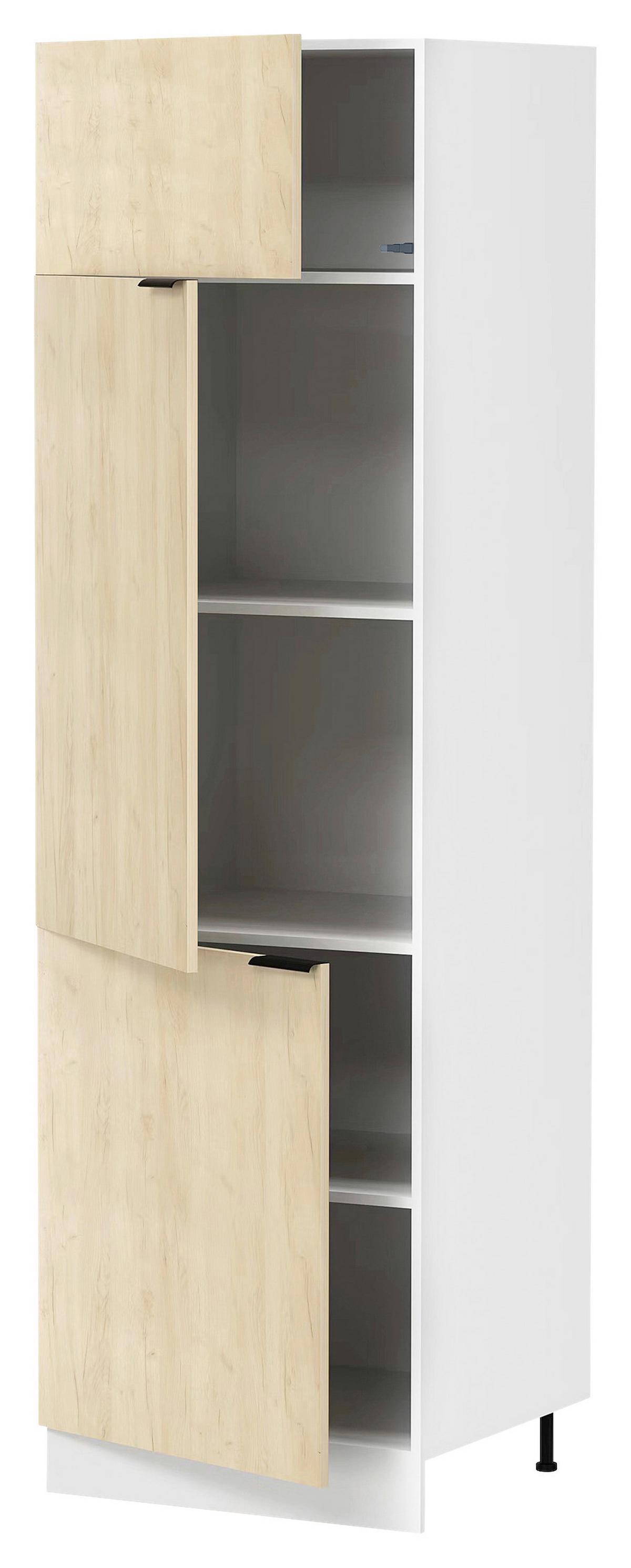 Geschirrschrank Fasola - Honigeiche/Weiß, Trend, Holzwerkstoff/Kunststoff (60/207/57cm) - MID.YOU