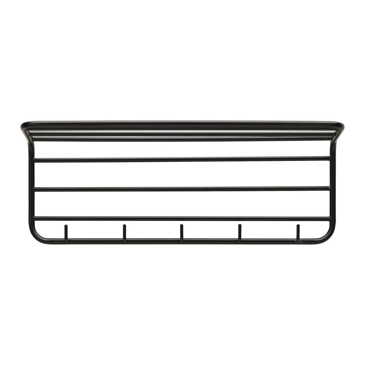 Nástenný vešiak PIPE čierna - čierna, Modern, kov (80/28/28cm) - Mömax
