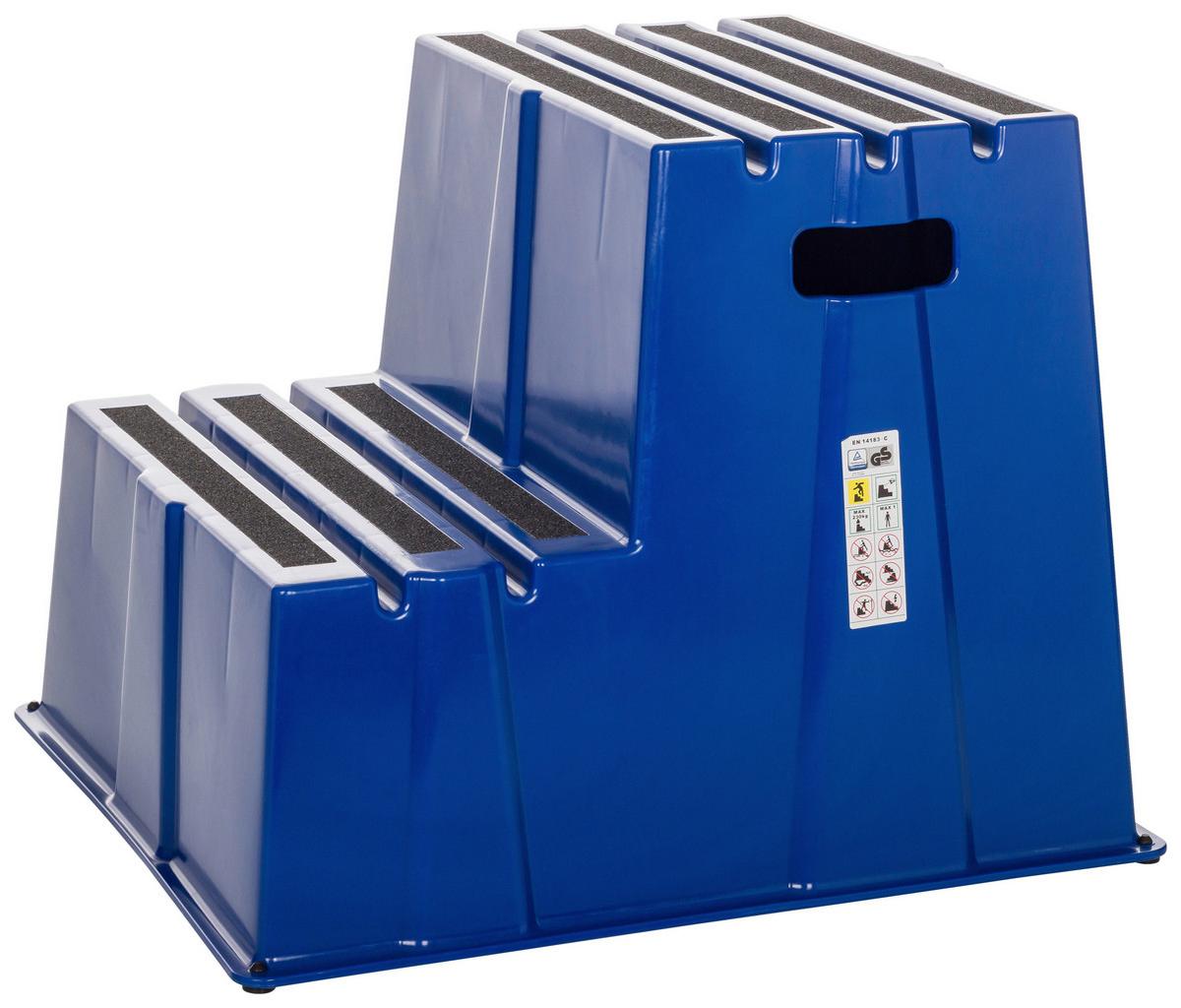 Tritthocker Tio-E2 - Blau, Basics, Kunststoff (57/51/65cm) - MID.YOU