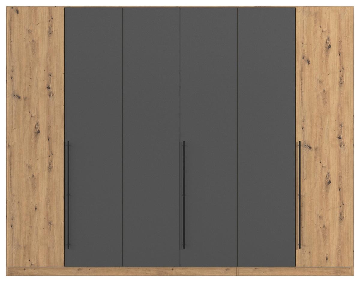 Kleiderschrank Safari B: 271 cm - Eiche Artisan/Grau, KONVENTIONELL, Holzwerkstoff (271/229/54cm)
