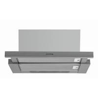 Flachschirmhaube Edelstahl, BxHxT: ca. 59,8x39,6x28,2 cm - Edelstahlfarben, Basics, Kunststoff/Metall (59,8/39,6/28,2cm) - Privileg