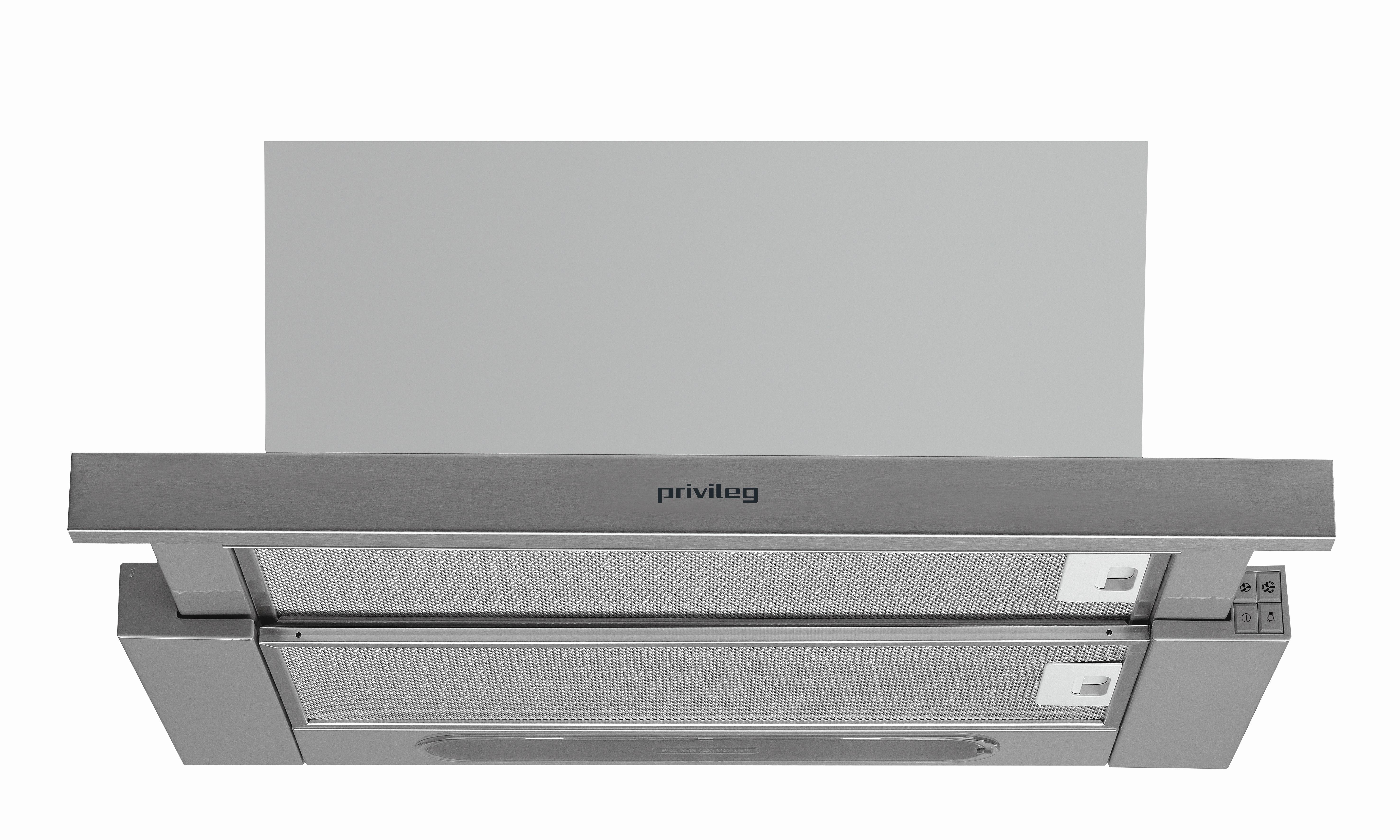 Flachschirmhaube Edelstahl, Bxhxt: Ca. 59,8x39,6x28,2 Cm