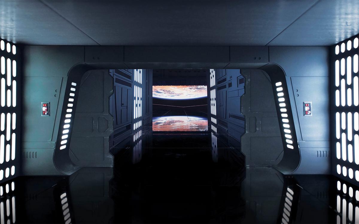 Vliestapete Star Wars Death Star Floor - Multicolor, Basics (400/250cm) - Komar