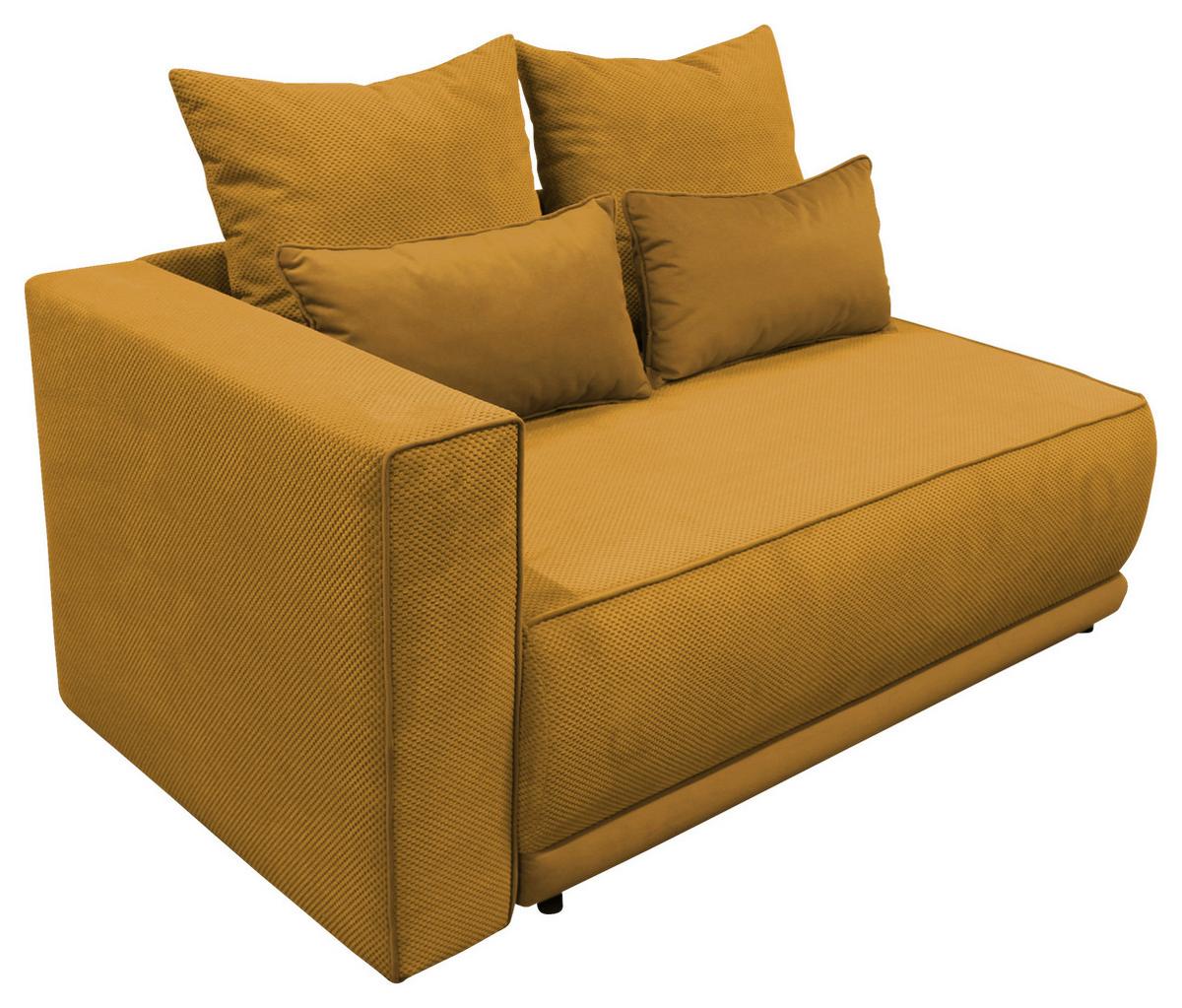 Récamiere Iga Li Gelb B: 168 cm - Gelb/Schwarz, Design, Textil (168/73/99cm) - MID.YOU