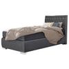 Boxspringbett Rumba inkl. Matratze 90x200 - Platinfarben/Grau, Basics, Textil (90/200cm) - Livetastic