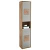 Hochschrank Greece Bxh 40x190 Cm Eiche Dekor/hellgrau - Eiche Wotan/Hellgrau, MODERN, Holzwerkstoff (40/190/30cm) - MID.YOU