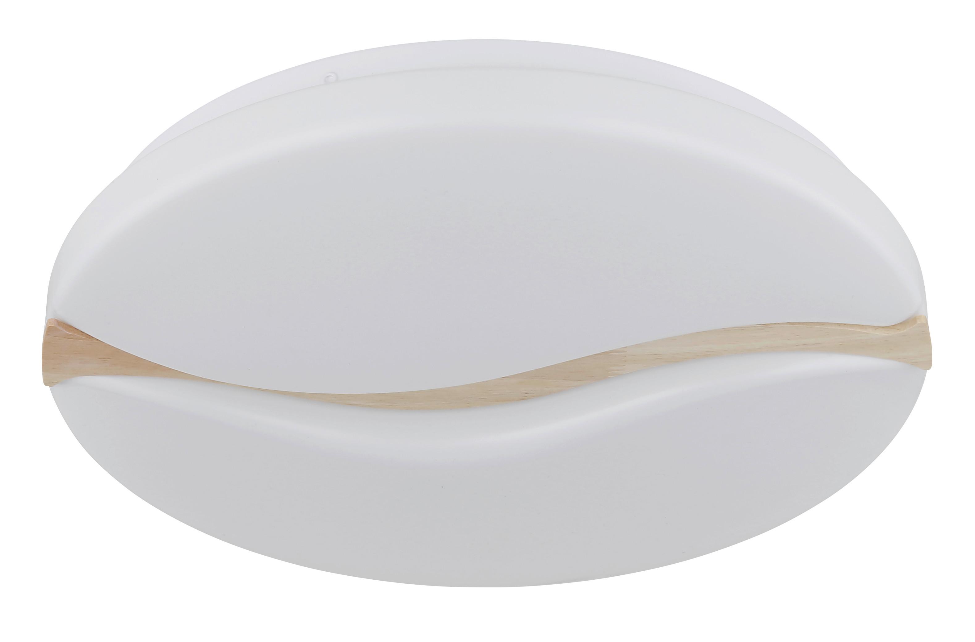 STROPNÉ LED SVIETIDLO LETICIA - hnedá/biela, Basics, kov/drevo (39/8cm) - Globo